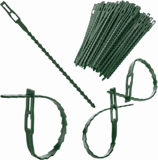 Garten-Kabelbinder zum Anbinden von Pflanzen 23 cm, 100 Stk.