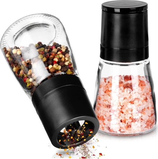Glas-Salz- und Pfeffermühlen, Set 2 Stk.