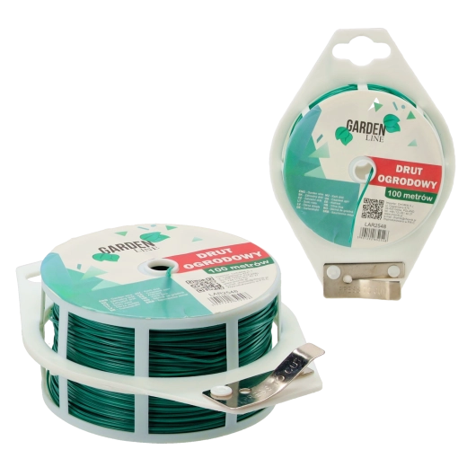 Garden Wire 100 m with PVC Coating and Integrated Cutting Blade