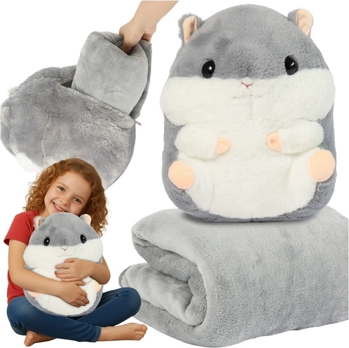 Pluchen hamster met deken 3-in-1 Kruzzel