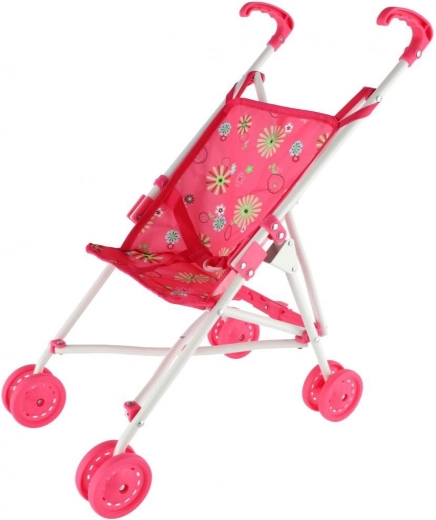 Doll stroller umbrella-style – pink, foldable