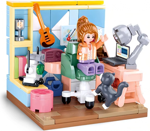 Sluban Girls Dream Creative Building Set Study Room