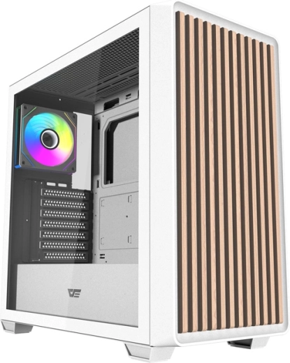 Darkflash DS900WD ATX boîtier PC blanc avec 4 ventilateurs