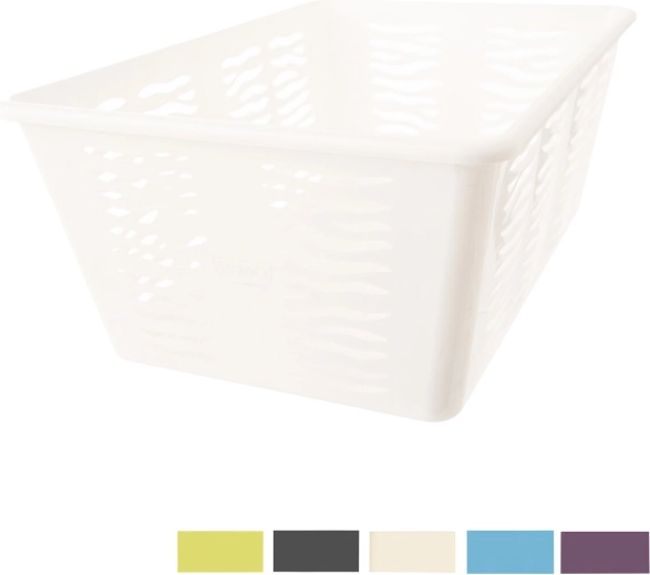 Plastic opbergmandje Zebra 36,4 × 25 × 14,5 cm (mix kleuren)