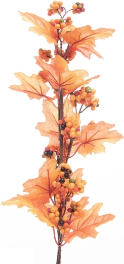 Artificial autumn branch, orange, 60 cm