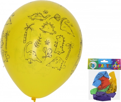 Aufblasbare Luftballons 30 cm – Set 5 Stk., Dinosaurier
