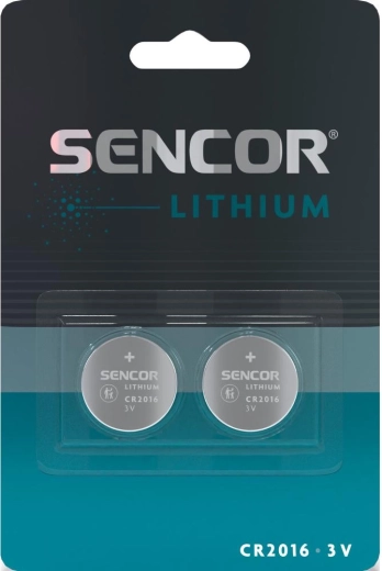 Sencor Lithium-Knopfzellenbatterien CR2016 3 V, 2 Stück