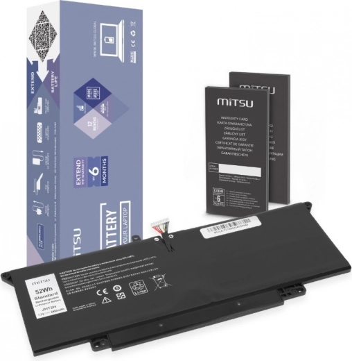 MITSU battery for Dell Latitude 7410 2-in-1 / 7310 2-in-1 (JHT2H), 6800 mAh, 52 Wh