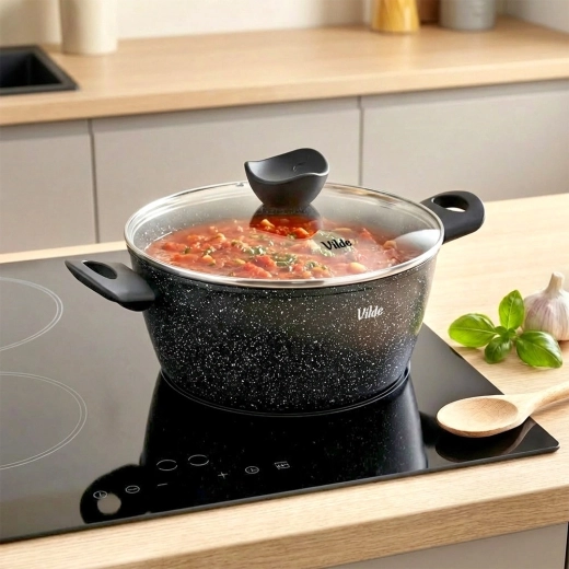 Anti-aanbak granieten oppervlak voor gezond koken