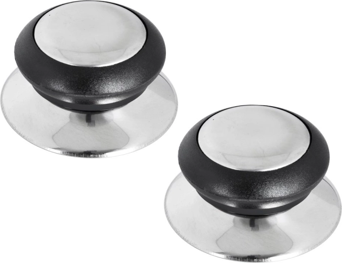 Poignées en acier pour couvercles, 2 pcs