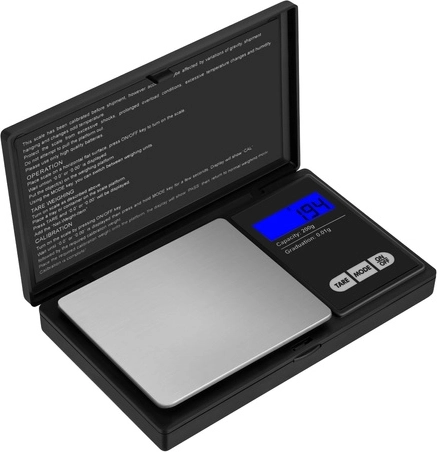 Balance de joaillier numérique de poche Ruhhy 200 g / 0,01 g avec capot de protection et écran LCD