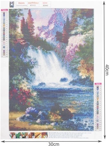 Wasserfall-Motiv mit funkelndem 5D-Effekt