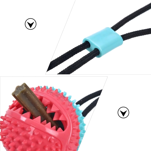 Treat ball for slower feeding