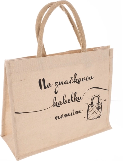 Sac en jute beige « Pour du haut de gamme… »