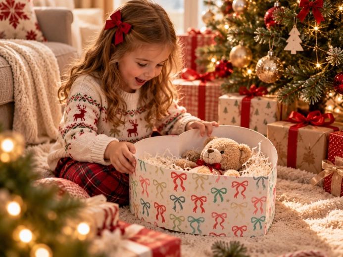 Emballage élégant pour une surprise de Noël