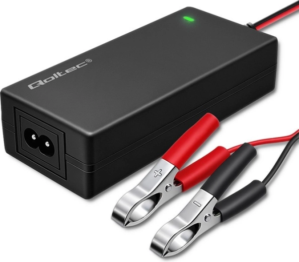 Qoltec acculader AGM/GEL/STD 12 V 4 A met LED-indicatie, kabel 1,8 m