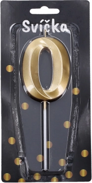 Partykaars Gouden cijfer 0