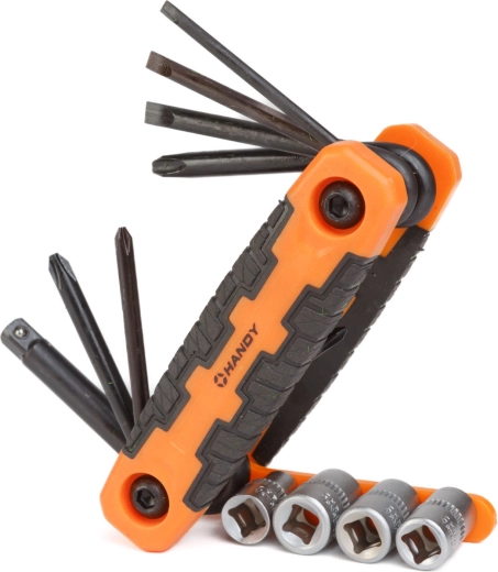 Set pliable de tournevis et clés à douilles 12 en 1