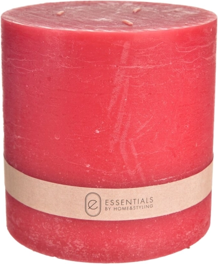 Rote dekorative Kerze im Großformat 14 × 14 × 14 cm