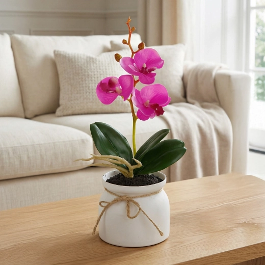 Künstliche dekorative Orchidee im Blumentopf – 1 Stück