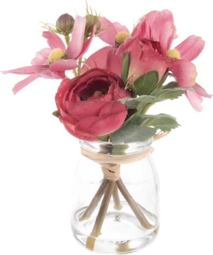 Vaas Bloem lichtroze 15 cm (glas en UH-kunststof)