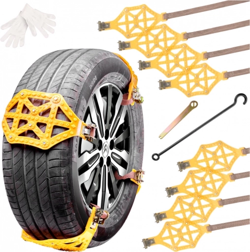 Anti-slip Snow Tire Covers – Set of 8