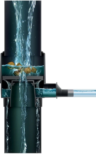 Smooth water flow and effective debris separation