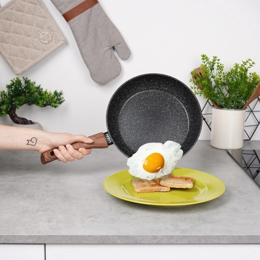 Non-stick granite surface for healthy cooking