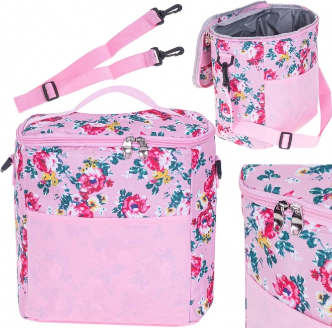 Insulated Floral Bag 11L Pink