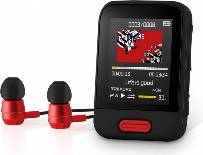 Tragbarer MP3/MP4‑Player 16 GB mit Bluetooth und 1,8"‑Display