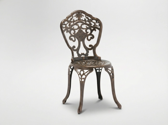 Chaise de jardin en aluminium Danbury marron antique