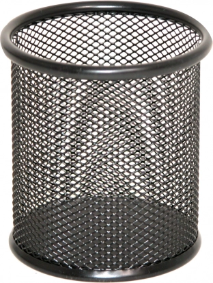 Zwarte bureau pennenhouder