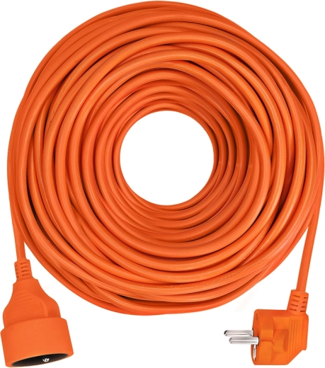 Solight verlengsnoer met koppeling, 1 stopcontact, 40 m, 3 × 1,5 mm², oranje