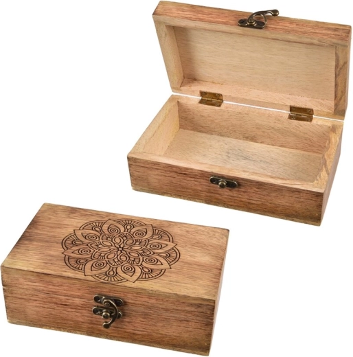 Mandala mango box 19 × 11 × 6.5 cm