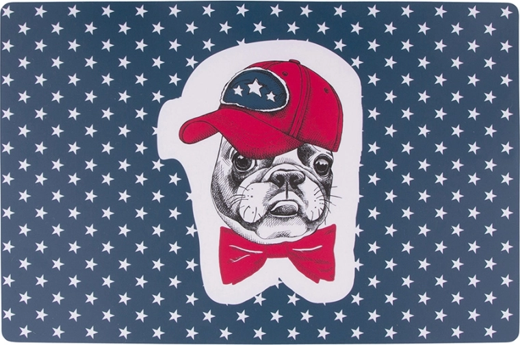 Easy morning Tischset mit Bulldoggenmotiv 28 × 43 cm