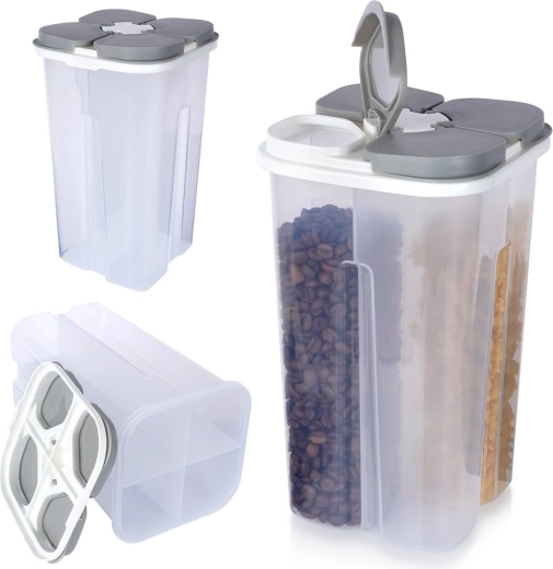 Four compartments with independent dispensing