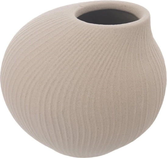 Beige porcelain vase 10 cm