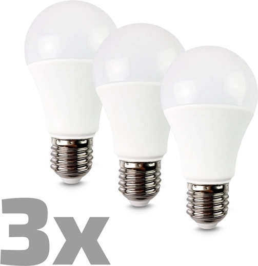 Ampoule LED Ecolux E27 12 W 3000 K 1080 lm - 3 pièces