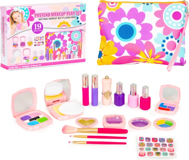 Kids' makeup set with cosmetic pouch