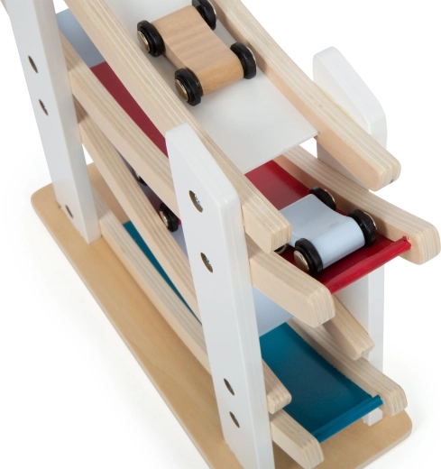 Four colorful cars included