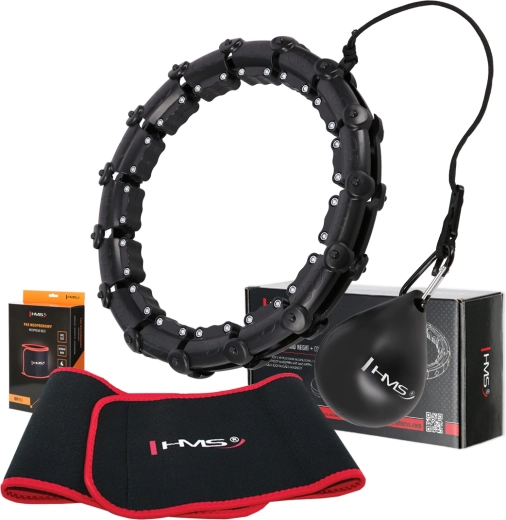 Hula hoop de massage HMS avec poids et ceinture amincissante