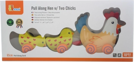 Viga pull-along hen with chicks 36 cm