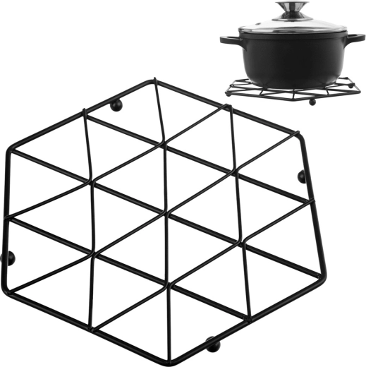 Dessous-de-plat métallique Radka noir 22,5 cm
