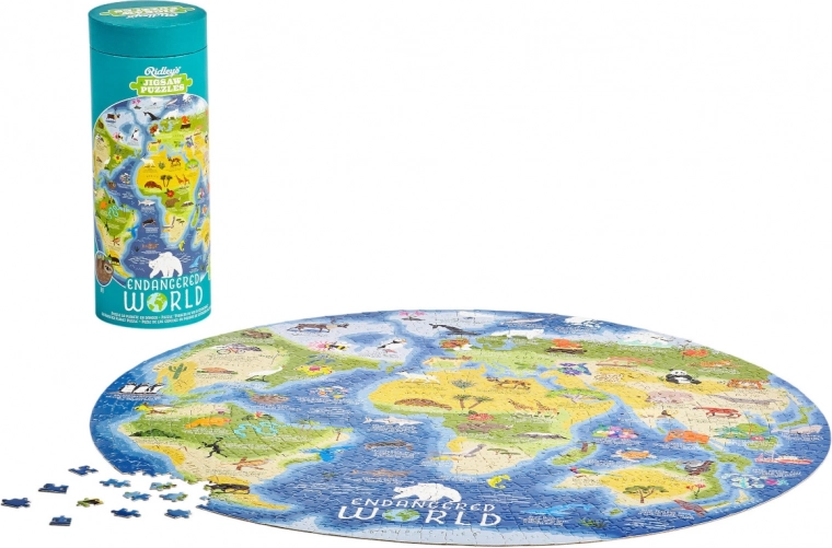 Ridley's Games Circular Puzzle Endangered World 1000 Pieces