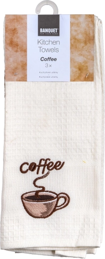 Elegant COFFEE motif in a set of 3