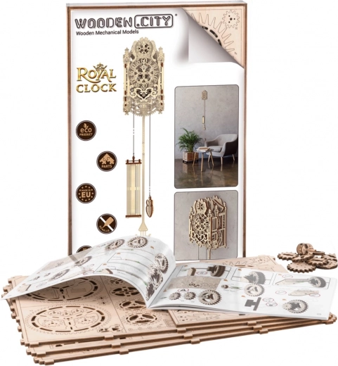 Wooden 3D Puzzle Royal Clock