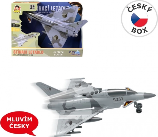 Friction-Powered Fighter Jet with Light and Sound