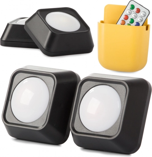 Draadloze RGB nachtlichten met afstandsbediening, set van 2 stuks