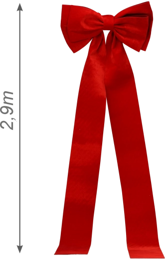 Christmas decorative bow (ribbon bow) red 82 × 290 cm