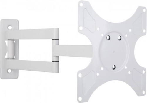 Support mural pour LCD / LED 19-37 pouces, double bras, réglable, blanc